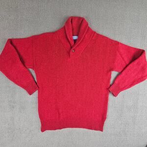Vintage Fieldmaster Mens Medium Wool Sweater Collared Long Sleeve Made In USA
